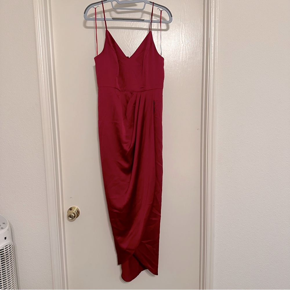 Red Satin Dress